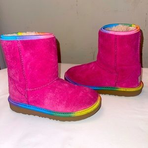 Pink Rainbow Uggs Size 13y